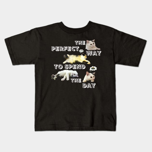 The perfect way to spend the day Kids T-Shirt by always.lazy